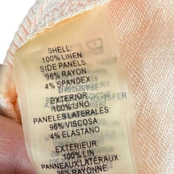 Calvin Klein Peach Button Up Blouse, Size L - Picture 5 of 7